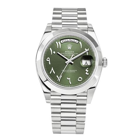 rolex arabic dial green|Rolex day date 228206.